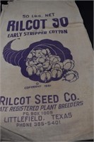 Four Unused Vintage Rilcot Seed Co. Cotton Bags