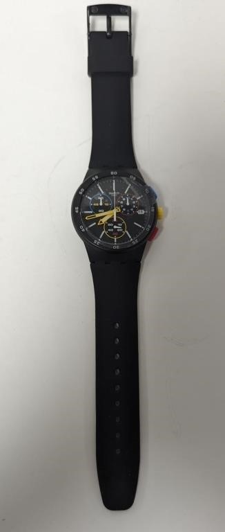 Swatch Black-One Quartz Casual Black Watch