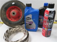No Flat Wheel, Chainsaw Oil & Spray Grease, More