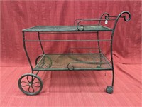 Wrought Iron Patio Tea/Bar Cart