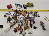 lot of playmobil toys as found