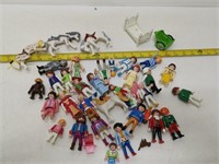 lot of playmobil toys as found