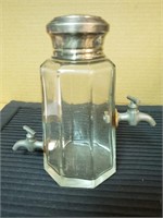 Glass clear Beverage Dispenser Jar With 2 Faucet