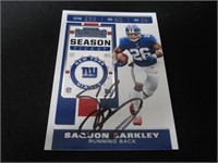 Saquon Barkley Signed Trading Card GAA COA