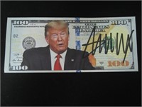 Donald Trump Signed Play Money COA Pros