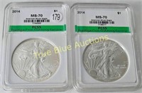 2014 American Silver Eagle, MS70 PCSS (2)