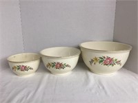 Three Homer Laughlin Kitchen Kraft Nesting Bowls