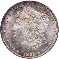 $1 1892 PCGS MS63+ CAC