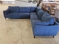 Thomasville - 3 PC Blue Fabric Sectional