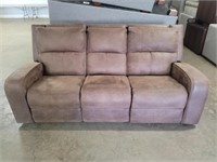 Brown Fabric - Manual Reclining Sofa
