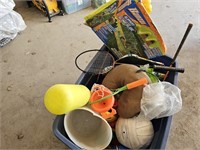 Tote with children's toys