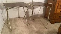 Two tray tables, vase, new in box home accents