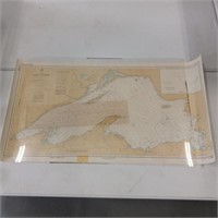 Large mariners map of lake superior 1984