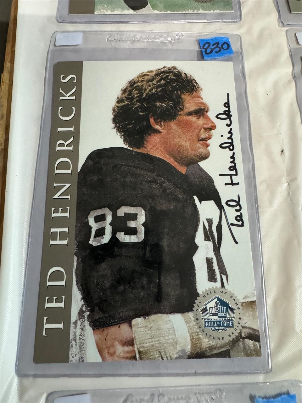 HOF Card-Ted Hendricks-Signed