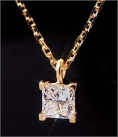 0.3ct Natural Diamond Pendant 18K Gold