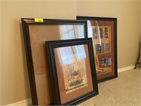 2 Wall Pictures; 1 Large Frame