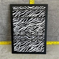 Zebra Print Hanging Jewelry Holder