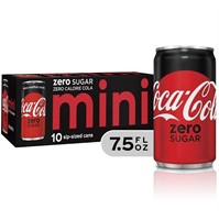 Coca-Cola Zero Sugar Mini-Cans, 7.5oz - 24 Pack