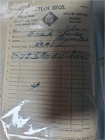 Binder of Misc. Local Receipts 1930-70's-Cliff