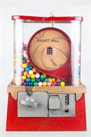 Vintage 1c Basketball Gumball Machine