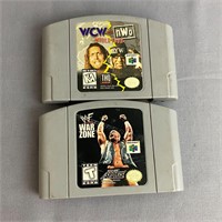 Nintendo 64 N64 Lot of 2 Wrestling Games UNTESTED