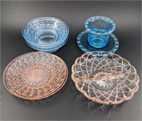 Coloured Pressed Glassware