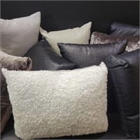 New 9 Throw Pillows White Grey Black Textures