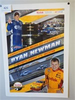 Kodak Motorsports Ryan Newman Poster Signed