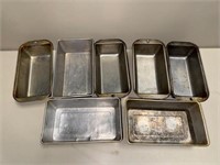 Set of 7 aluminum Bread tins