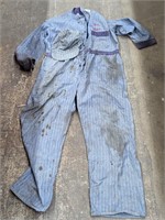 Vintage Mechanic Coveralls and Hat