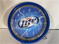 Miller light bar light clock