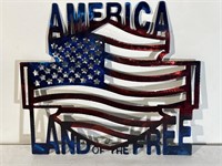 America land of the free laser art