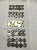 50 State Quarters VA, SC, RI, PA, OH 10 per state