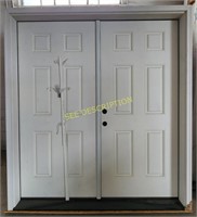 French exterior Door 6'8" x 6' 6 panel double door