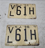 Pair NJ license plates