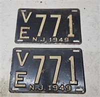 Pair NJ license plates
