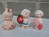 3 Figurines 5" Tall