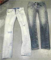 Young Mens Jeans Sizes 26 & 28 Left is 26