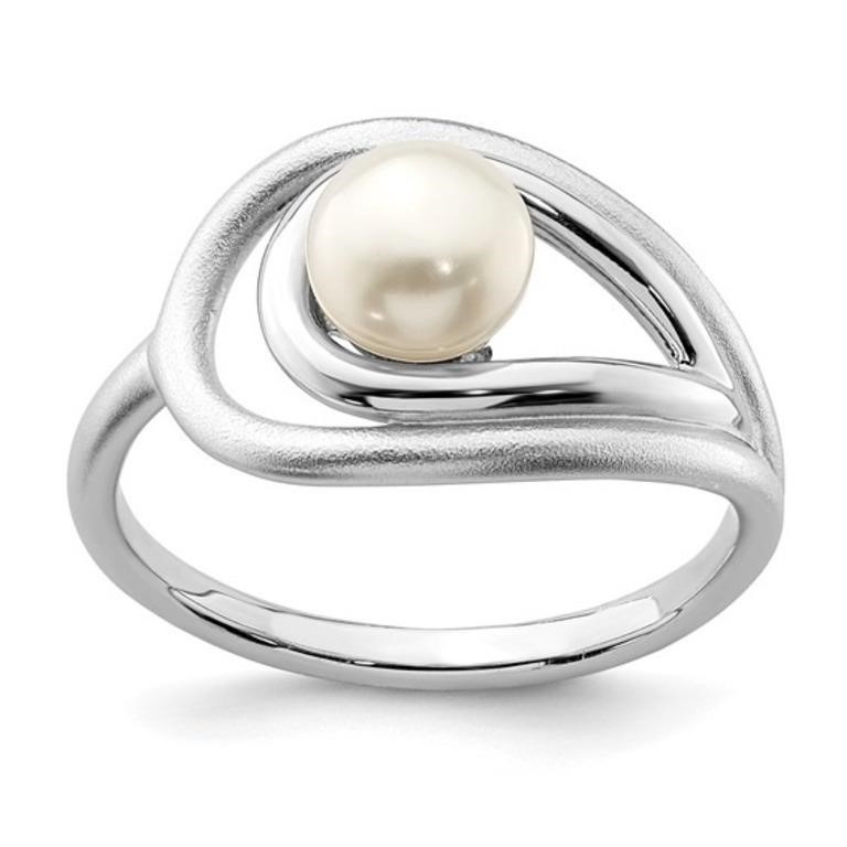 Sterling Silver FWC Pearl Ring