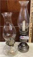 1 oil lamp- 1 candle lamp
