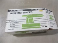 Black and Decker finishing sander and sand paper