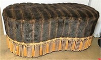 Ornate Ottoman with Long Fringe