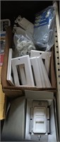 BOX OF INDOOR AND OUTDOOR LIGHT SWITCHES, ETC