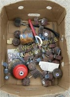 Box of Sanding Wheels & Wire Brushes