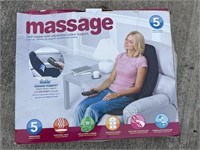 MASSAGE SEAT TOPPER WITH ADJUSTABLE LUMBAR