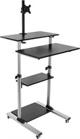 NEW $284 Mobile Stand Up Desk Cart