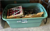 Tote of Vintage Christmas Decorations