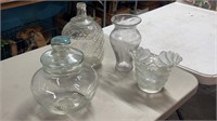 Clear Glass, Jug, Vase