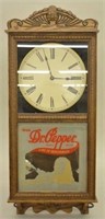 Oak Cased DR. PEPPER Clock