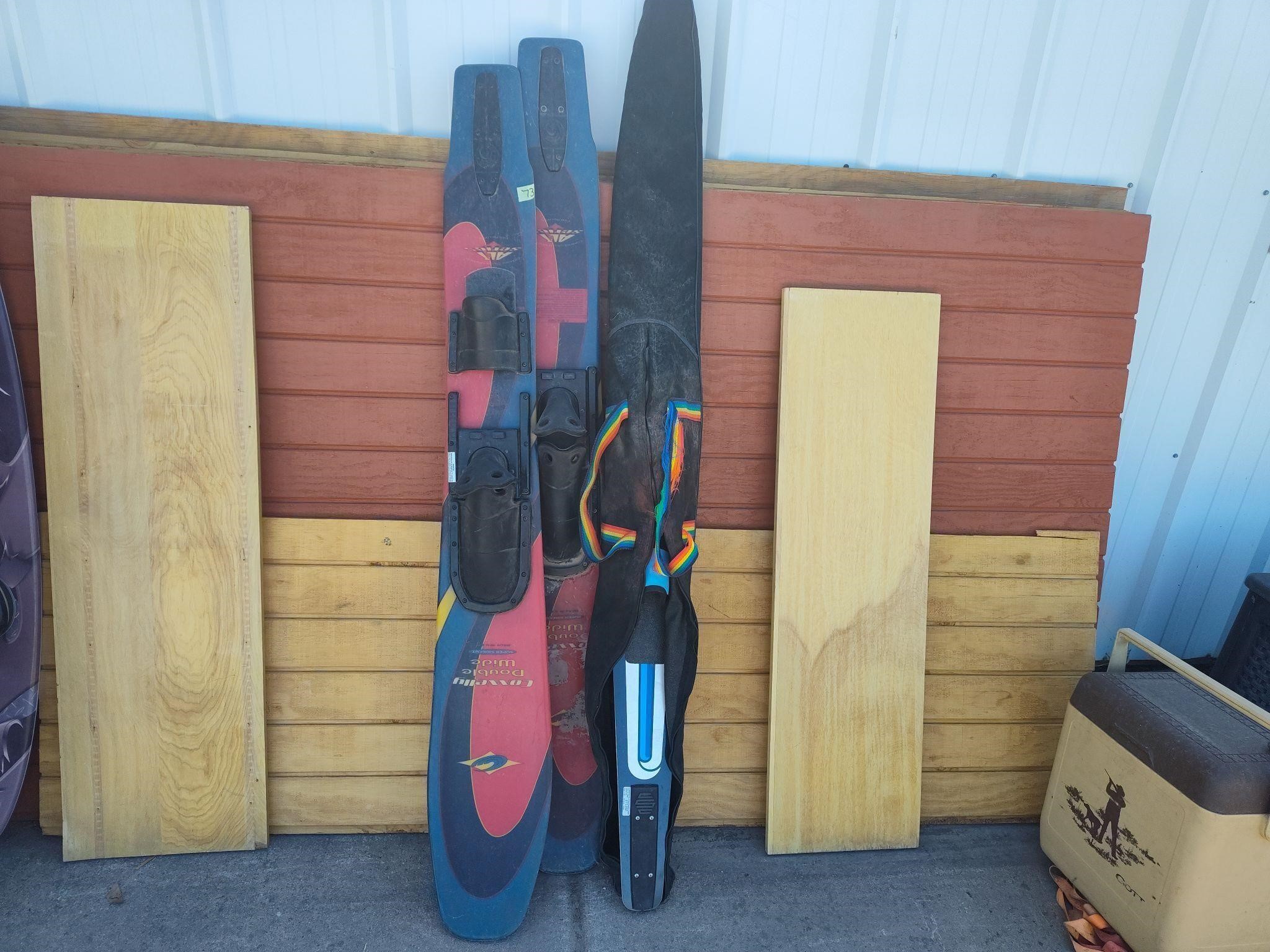 Set of Water Ski's and a Sloum Ski